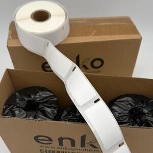 Enko 21 Rolls 30330 Labels 3/4" x 2" Dymo Compatible 10,500 Total Labels White